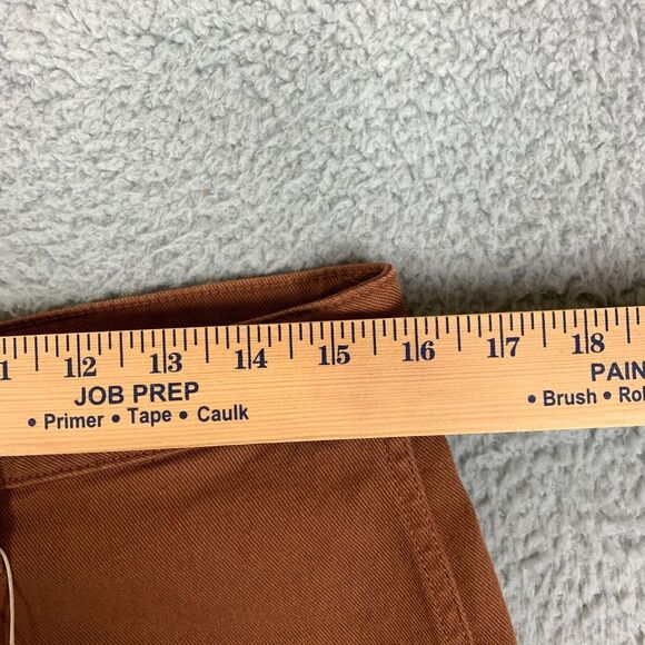 NWT Quince Crop Pants Women's 32 Rust‎ Organic Cotton Stretch Wide-Leg High Rise - Picture 12 of 16